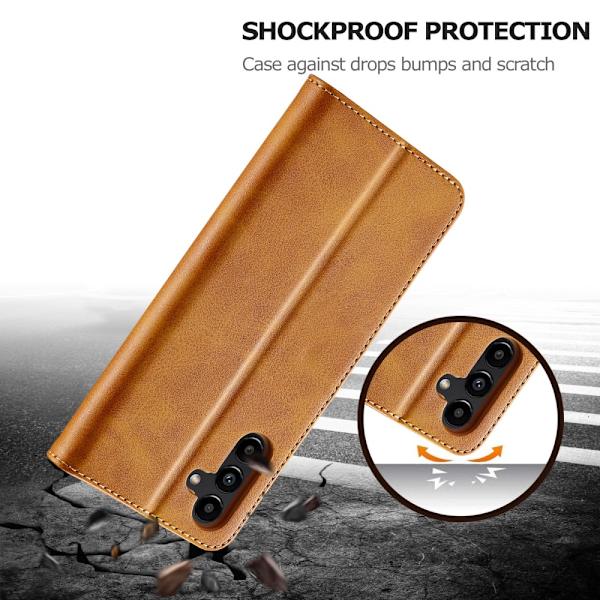 LC.IMEEKE Plånboksfodral Samsung Galaxy S24 FE Cognac