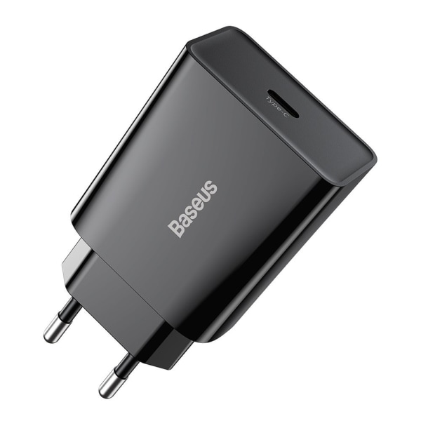 Baseus Supersnabb Mini-oplader 20W Sort Sort