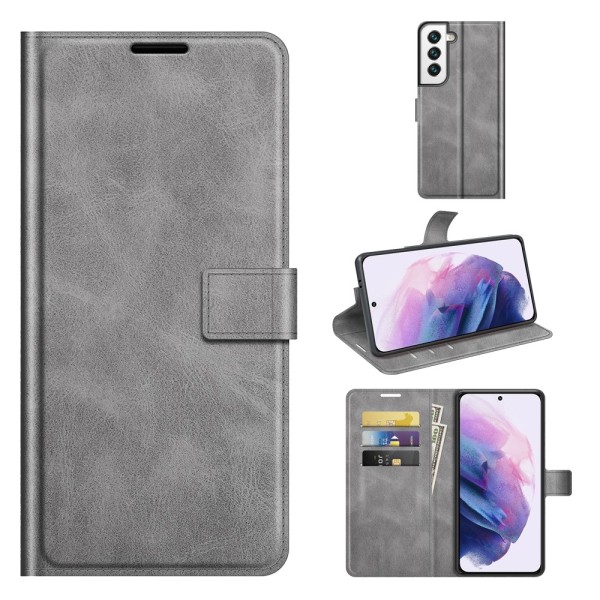 Leather Wallet Samsung Galaxy S22 Plus Grey