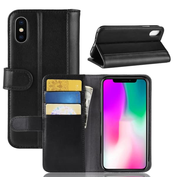 Aito nahkakotelo iPhone XR Musta