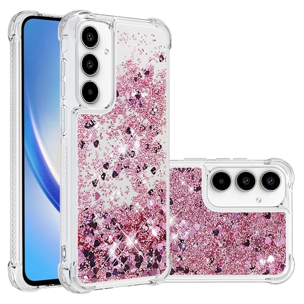 Glitter Bling TPU Case Samsung Galaxy A55 Roséguld