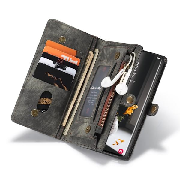 CaseMe Multi-Slot 2 i 1 Plånboksfodral Galaxy S22 Ultra Svart