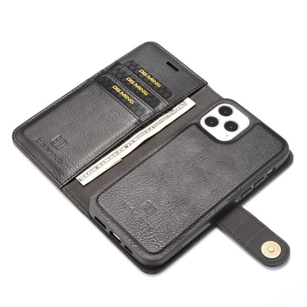 DG.MING 2-i-1 Magnetiskt Plånboksfodral iPhone 13 Mini Svart