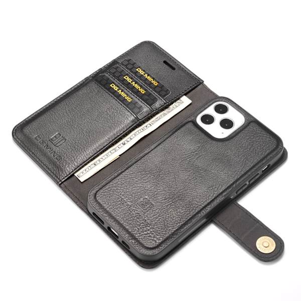 DG.MING 2-in-1 Magnet Wallet iPhone 13 Mini Black