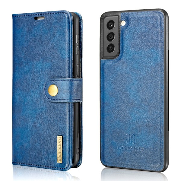 DG.MING 2-in-1 Magnet Plånboksfodral Samsung Galaxy S21 FE Sininen
