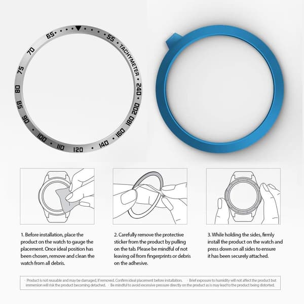 Bezel Ring Galaxy Watch 46mm Silver/Svart