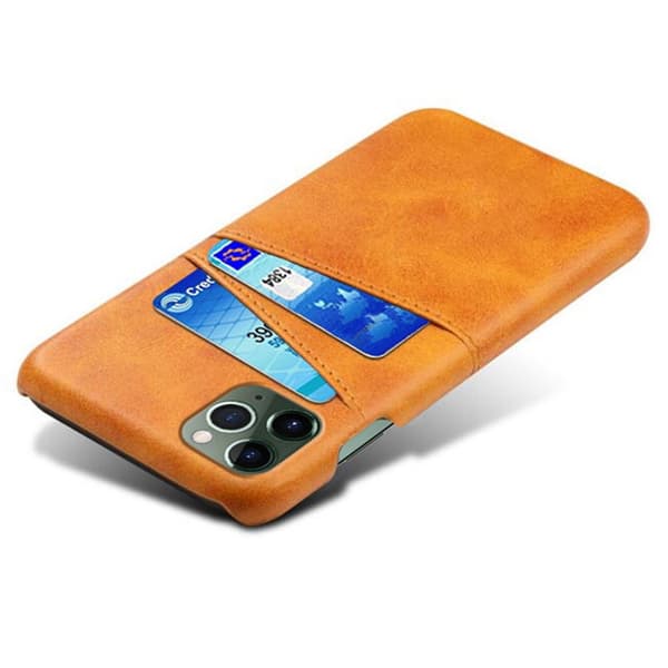 Nahkakuori korttipaikoilla iPhone 14 Pro Max Cognac