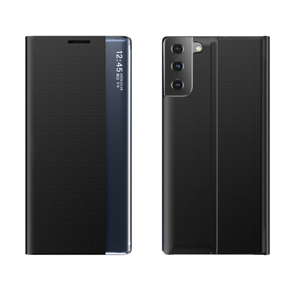 Flip-kotelo näyttöikkunalla Samsung Galaxy S21 Plus - Musta