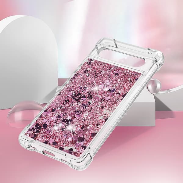 Glitter Bling TPU Skal Google Pixel 7a Roséguld