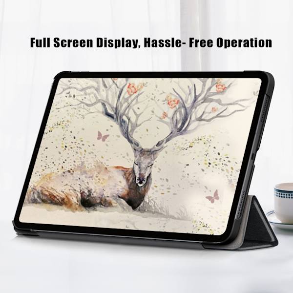 iPad Air 10.9 5. sukupolvi (2022) -kotelo, kolminkertainen, musta