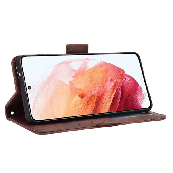 Monikäyttöinen lompakkokotelo Samsung Galaxy S21 Plus - Ruskea