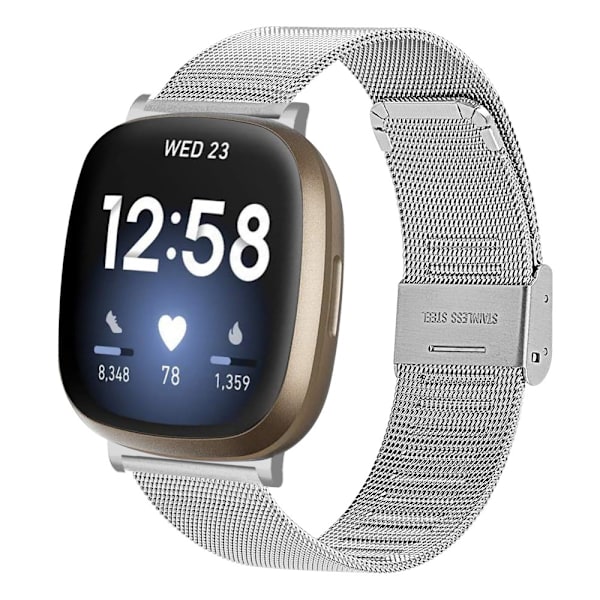 Milanese Mesh Armband Fitbit Versa 3/Sense Silver