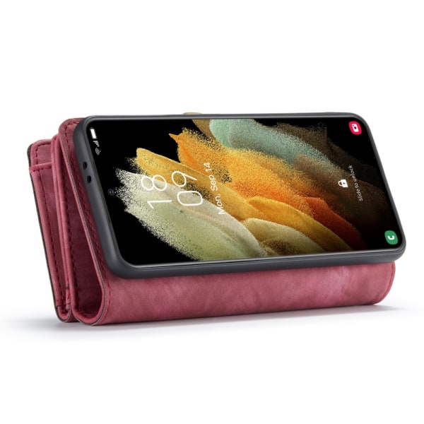 CaseMe Wallet Case Multi-Slot Samsung Galaxy S21 Plus Rød