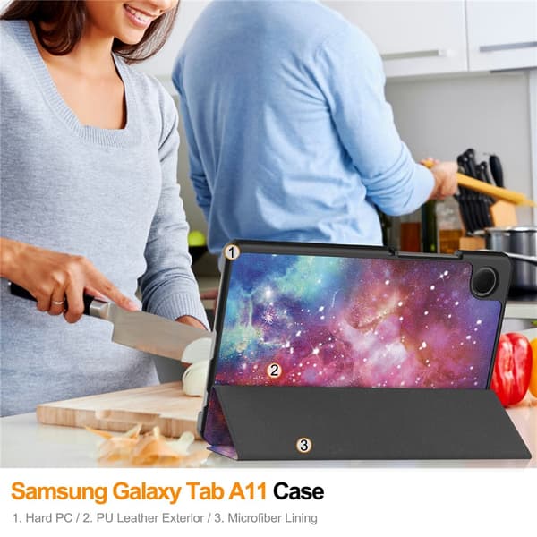 Samsung Galaxy Tab A11 Cover Tri-fold Stjernehimmel