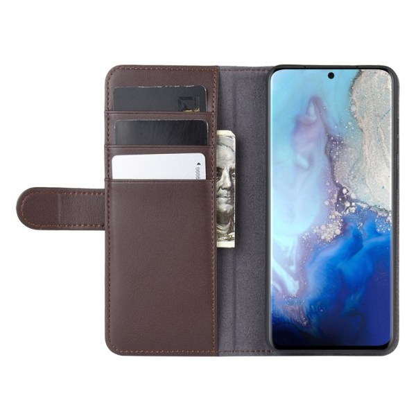 Ægte læder etui Samsung Galaxy S20 Brun
