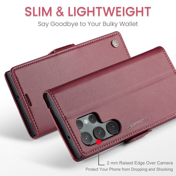 CaseMe Slim Plånboksfodral RFID-skydd Samsung Galaxy S24 Ultra R