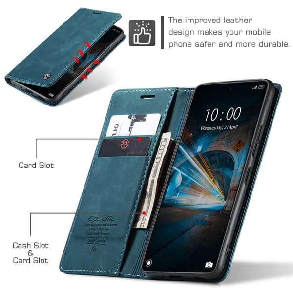 CaseMe Slim Pungetui Xiaomi 14 Blå