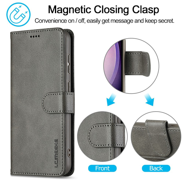 LC.IMEEKE Plånboksfodral Samsung Galaxy S25 Plus Grå