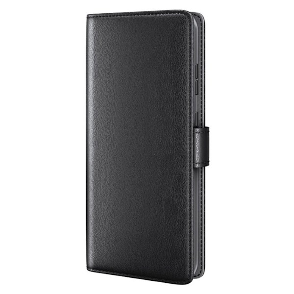 Ægte læder etui iPhone 16 Plus Sort