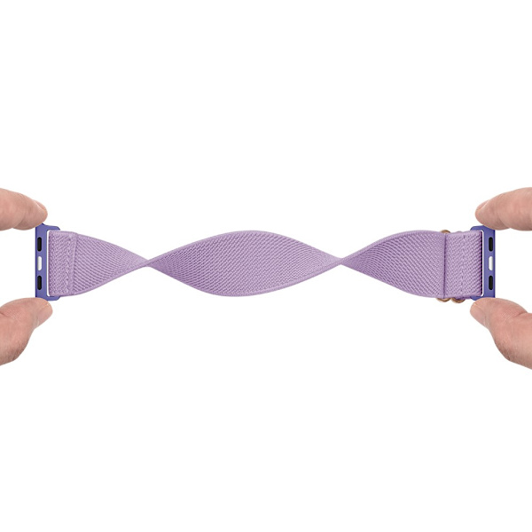 Elastisk Nylonrem til Apple Watch 45mm Series 9 Lilla