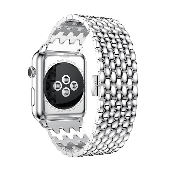 Metallarmband i Fjärilspänne Apple Watch Series 10 46mm Silver