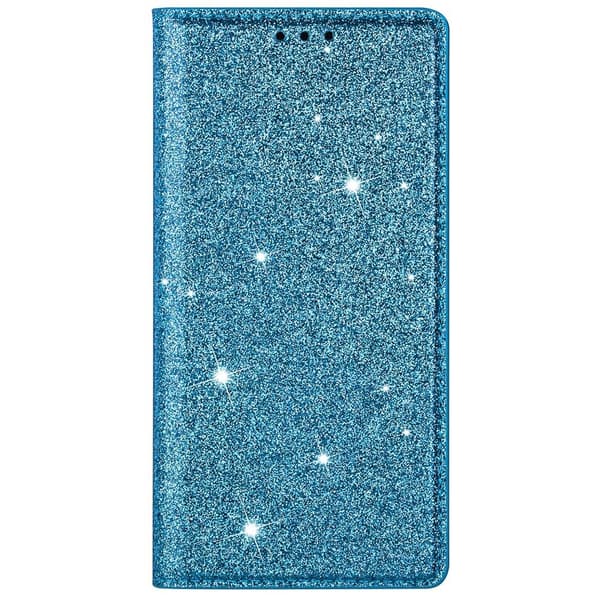 Kimalteleva lompakkokotelo iPhone 14 Prolle, sininen
