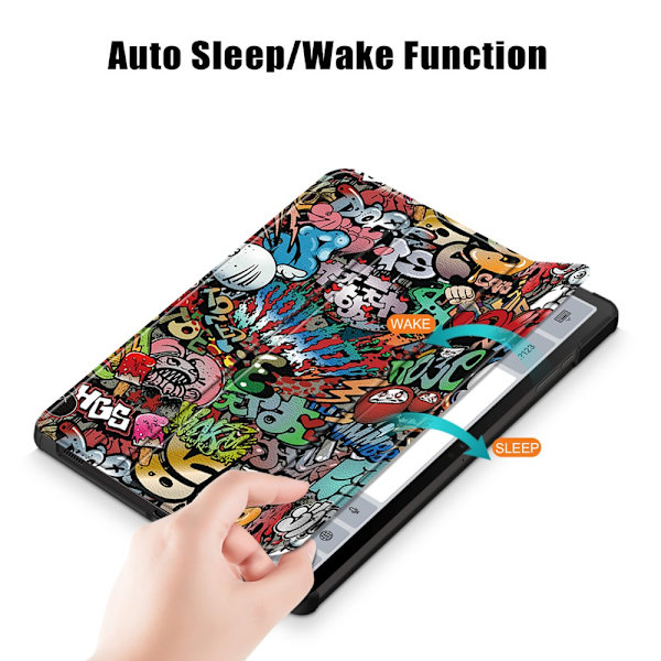 Samsung Galaxy Tab S9 Fodral Tri-fold Graffiti