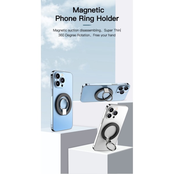 Magnetic Phone Ring Holder MagSafe Black