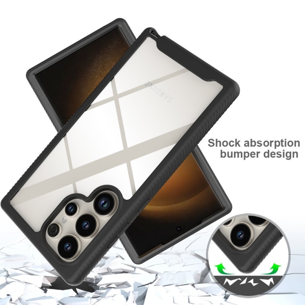 360 Full Cover Edge Case Samsung Galaxy S24 Ultra Black