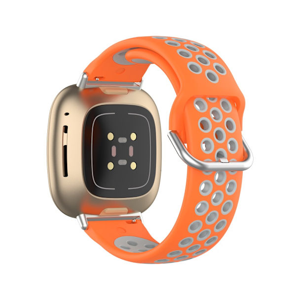 Fitbit Versa 3/Sense urheiluranneke Oranssi/Harmaa