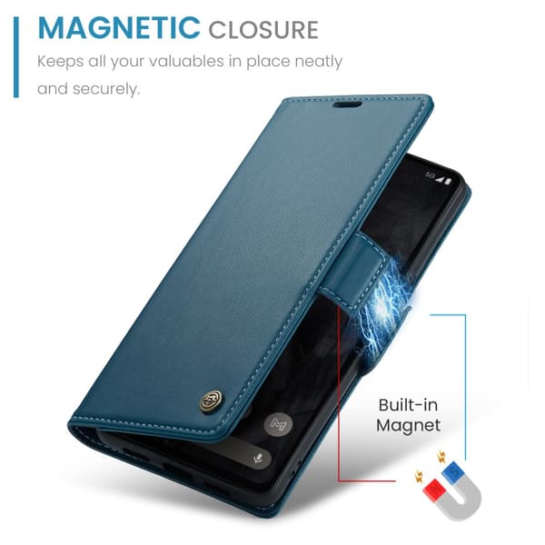 CaseMe Slim Pungetui RFID-beskyttelse Google Pixel 8 Pro Blå