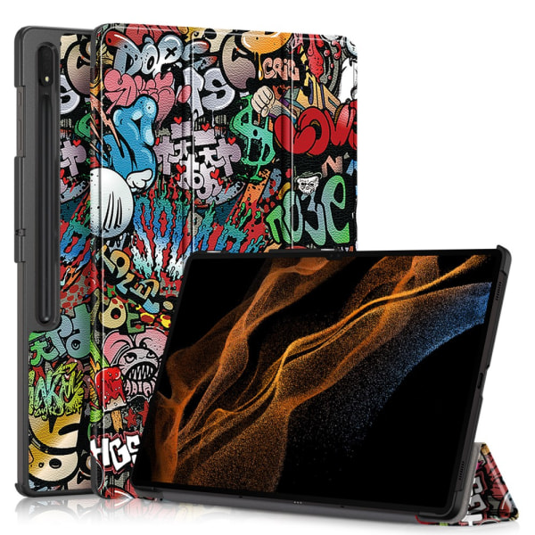 Samsung Galaxy Tab S9 Ultra Etui Tri-fold Graffiti