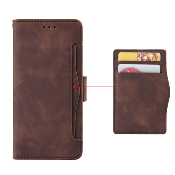 Multi Slot Pung Etui iPhone 13 Pro Brun