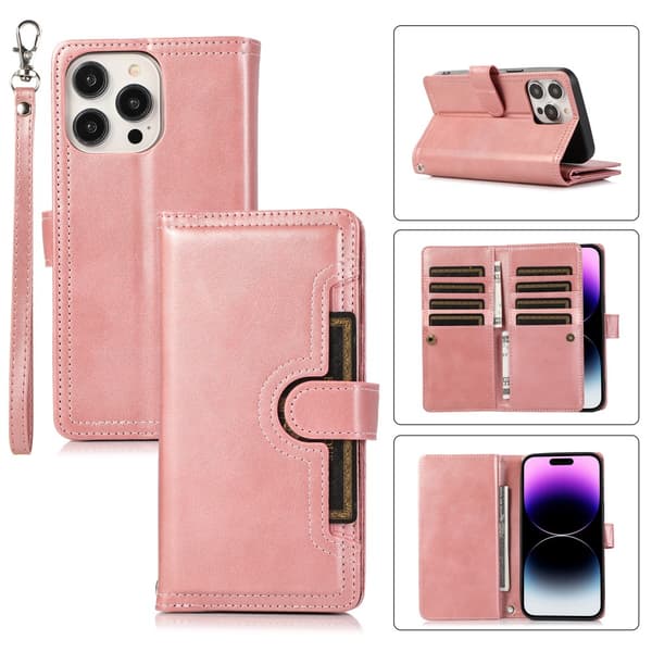 Pungetui Multi-Slot iPhone 15 Pro Max Roséguld