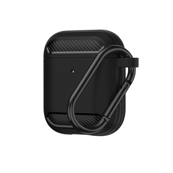 Carbon Fiber Silicone Case Apple AirPods Black
