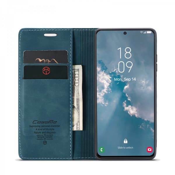 CaseMe Slim Pungetui Samsung Galaxy S23 Blå
