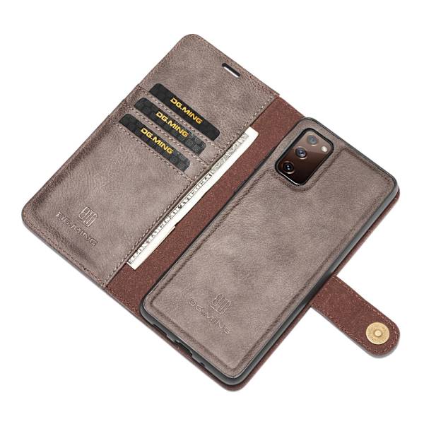 DG.MING 2-in-1 Magnet Wallet Samsung Galaxy S20 FE Brown