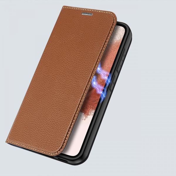 Dux Ducis Skin X2 Fodral Läder Samsung Galaxy S23 Brun