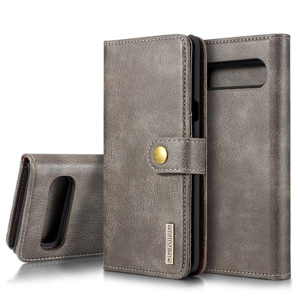 DG.MING 2-in-1 Magnet Wallet Samsung Galaxy S10 Brown