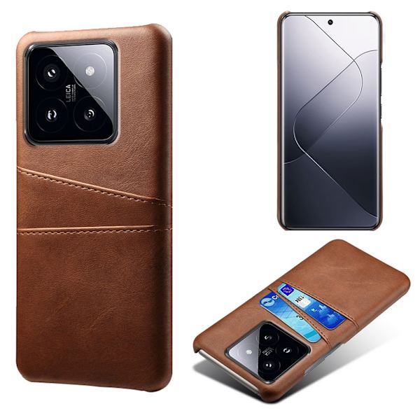 Läderskal Med Kortfack Xiaomi 14 Brun