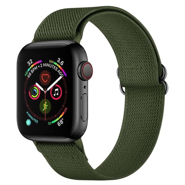 Elastiskt Nylonarmband Apple Watch Ultra 2 49mm Grön