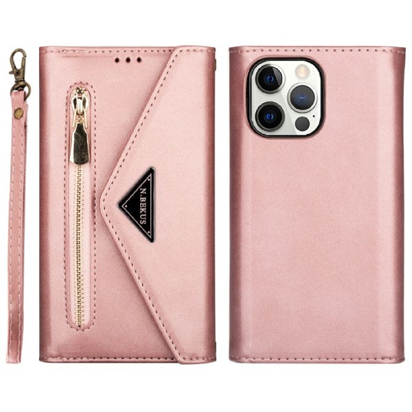 Plånboksfodral iPhone 13 Pro Rose Guld