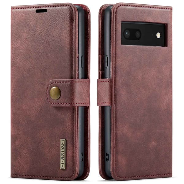 DG.MING 2-i-1 Magnetiskt Plånboksfodral Google Pixel 7 Röd