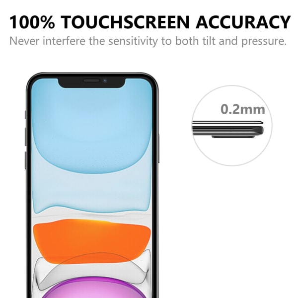 Fuld dækning Hærdet glas skærmbeskytter iPhone 12 Pro max Sort