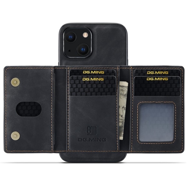 DG.MING 2 in 1 Magnetic Card Slot Case iPhone 15 Black