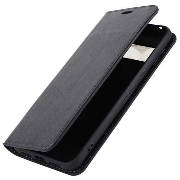 Google Pixel 8 Pro -kotelo, aitoa nahkaa, musta