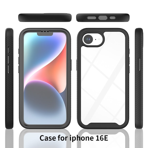 360 Full Cover Edge Case iPhone 16e Sort