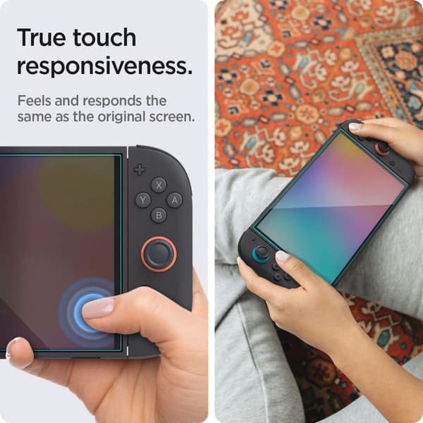 Spigen Nintendo Switch 2 Screen Protector GLAS.tR EZ Fit 2-Pack