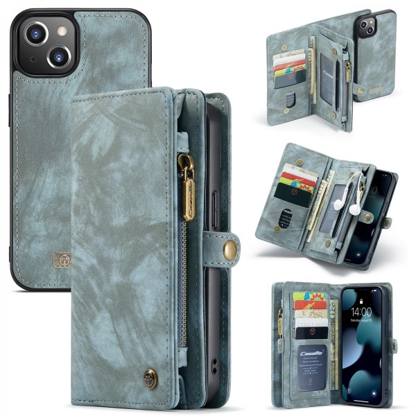 CaseMe Multi-Slot 2 i 1 Wallet Case iPhone 13 Blå