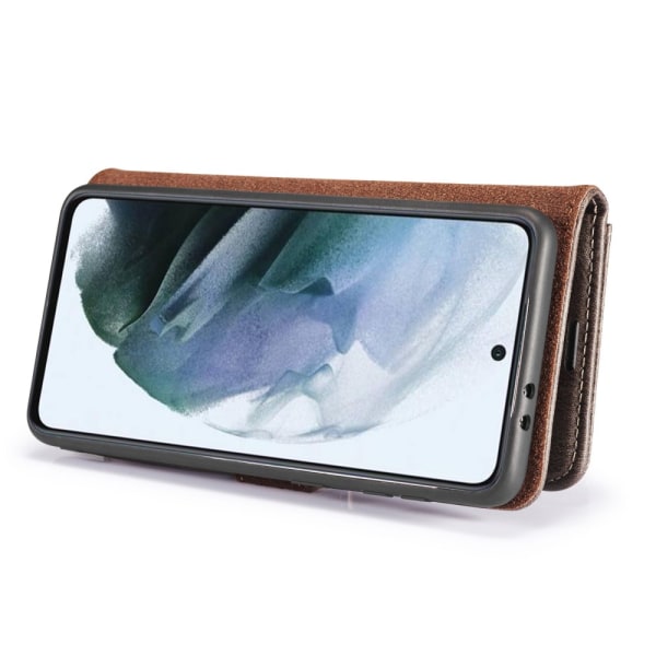 DG.MING 2-in-1 Magnet Wallet Samsung Galaxy S21 FE Brun